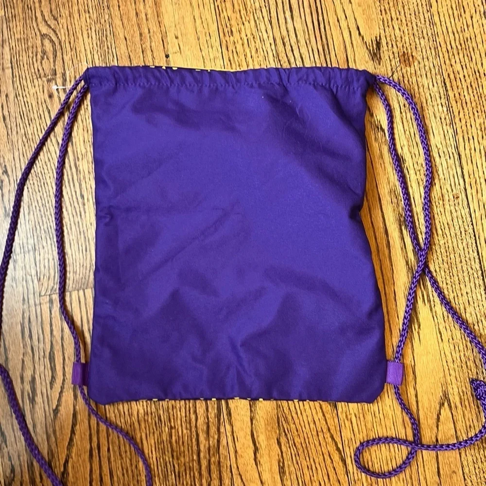 Disney Aladdin Jasmine Genie Cinch Drawstring Bag Backpack Purple Blue 14inx12in